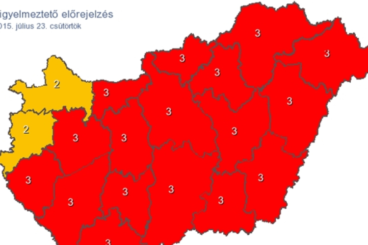 Özönvízszerű eső csillapíthatja a forróságot