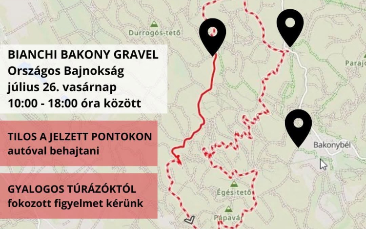Országos bajnokságot rendeznek a Bakonyban – kerékpárosokra kell számítani az erdei utakon