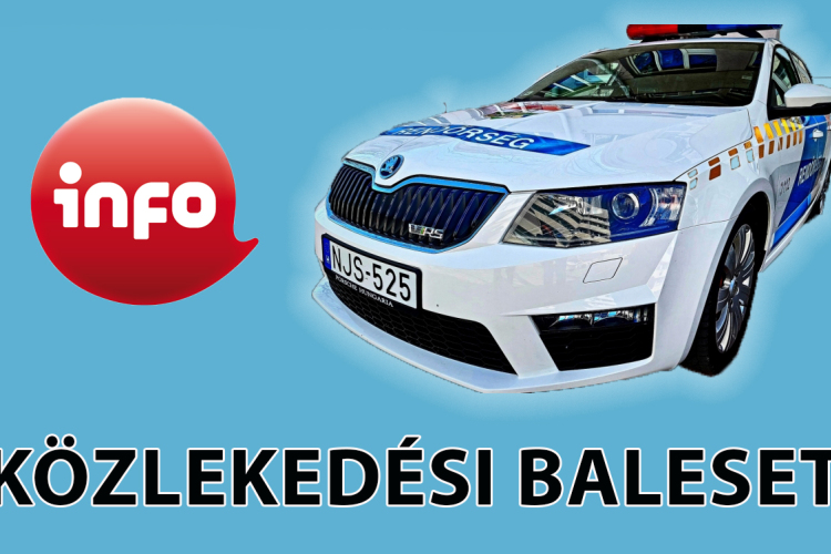 Baleset a 83-ason, szalagkorlátnak ütközött egy autó