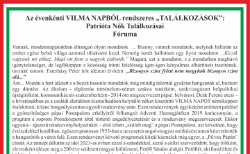 Évenkénti Vilma napból rendszeres találkozások