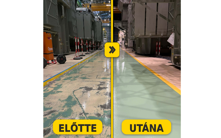 Ipari padló javítás és padlófelújítás PU rendszerrel