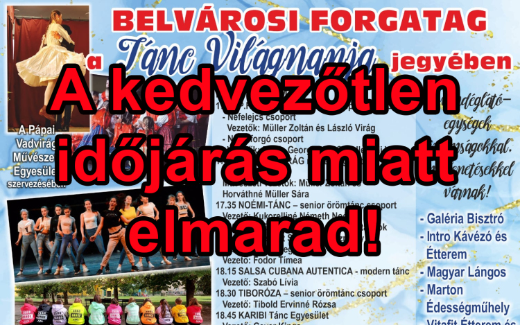 Belvárosi Forgatag - Egy héttel elhalasztják a rendezvényt