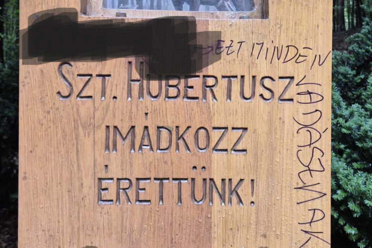 Megrongálták a hubertlaki vadász emlékhelyet