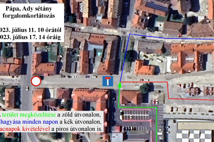 Jövő héten útfelújítás lesz az Ady sétányon, ideiglenesen megváltozik a forgalmi rend!