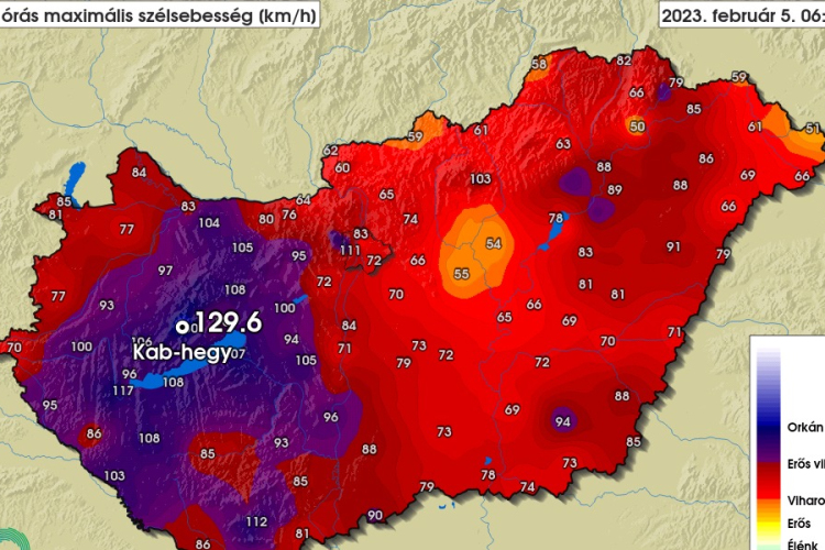 Itt az új szélrekord - 130 km/órás szél fújt a Kab-hegyen