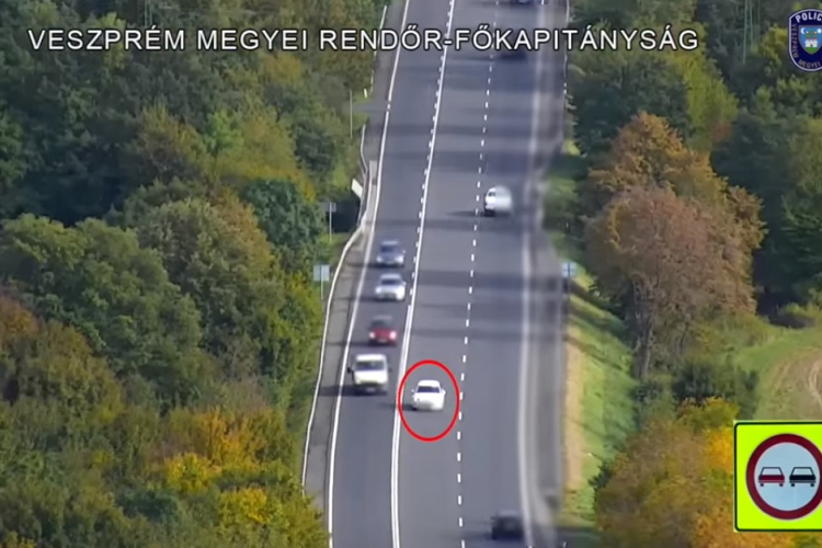 Drónnal ellenőrizték a forgalmat a rendőrök Városlődnél