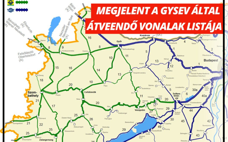 Átveszi a pápai vasútvonalakat a GYSEV