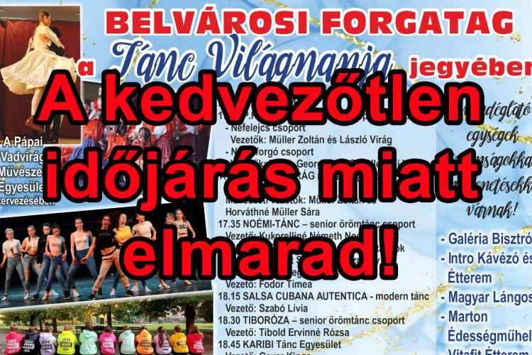 Belvárosi Forgatag - Egy héttel elhalasztják a rendezvényt