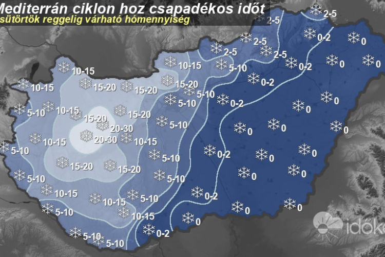 Jelentős mennyiségű havat hoz a puttonyában a Mikulás