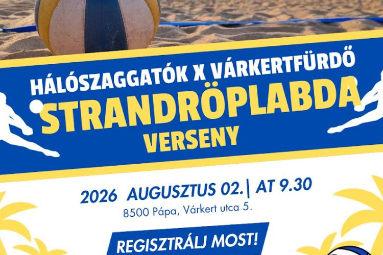 Strandröplabda-versenyre várják a csapatokat a Várkertfürdőben
