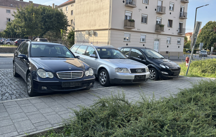 Rendszám nélkül, közterületen