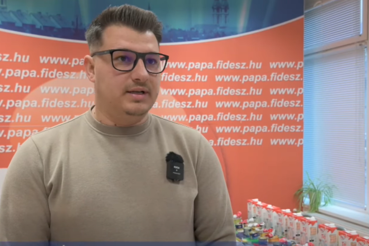 Jelentős mennyiségű élelmiszeradományt gyűjtött a pápai Fidesz