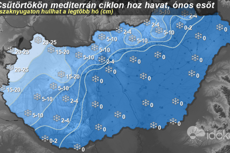 Holnapra 20 centiméteres havat ígér a meteorológia Pápa térségében