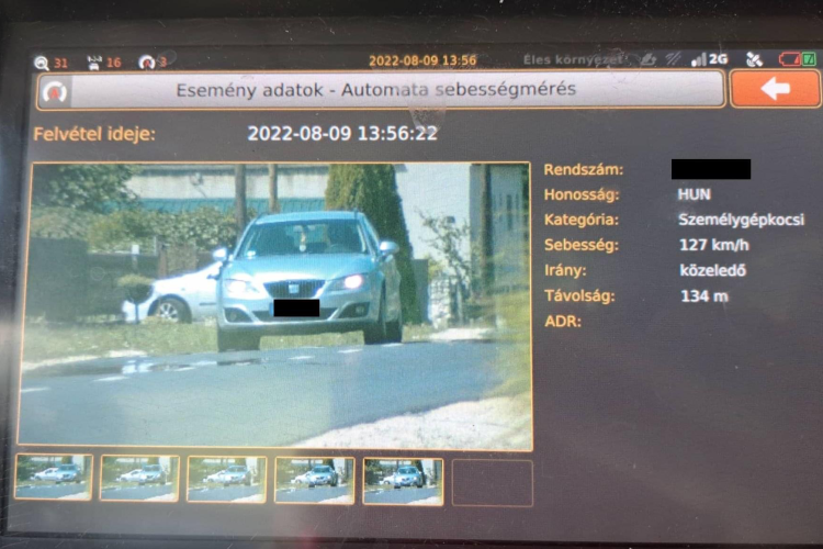 50 helyett 127 km/h-val hajtott Ihászon a fiatal sofőr