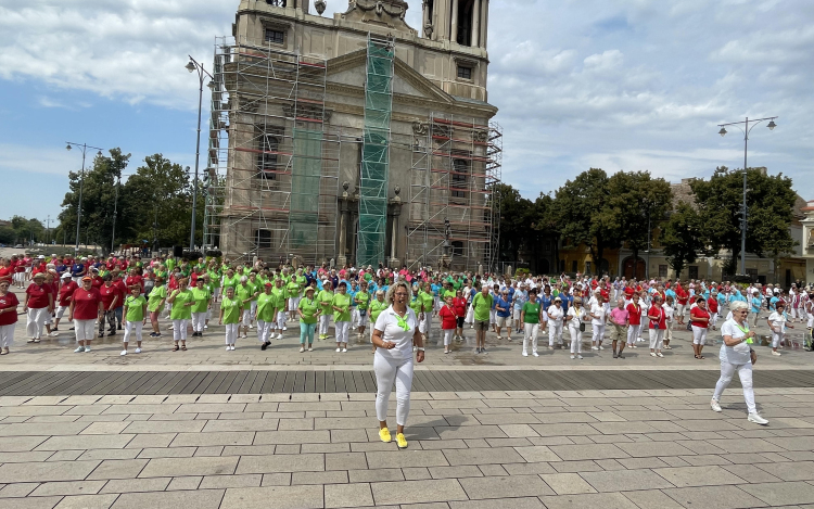 Több százan táncoltak a pápai Fő téren!