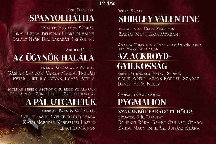 Színházi Évad Pápán - 2026-2027