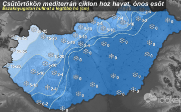 Holnapra 20 centiméteres havat ígér a meteorológia Pápa térségében